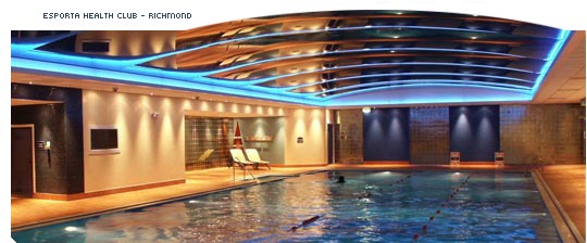 Commercial swimming pool ceiling
